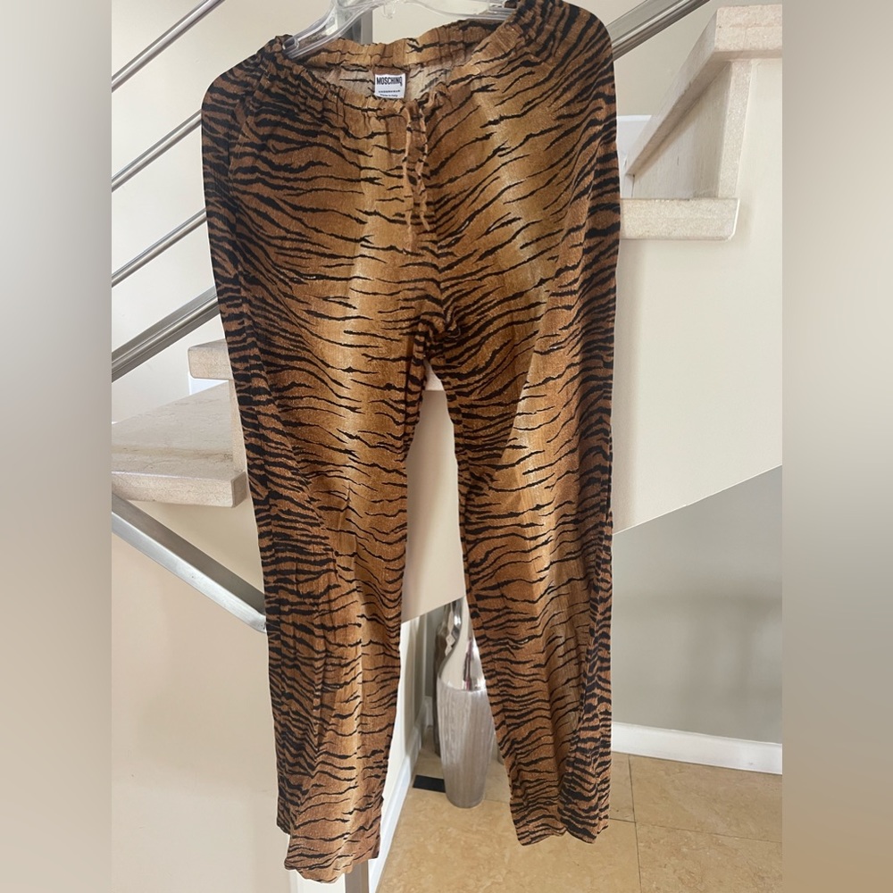 VINTAGE MOSCHINO animal print SWIM COVERUP Pants